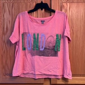 Pink Oversized Graphic Tee